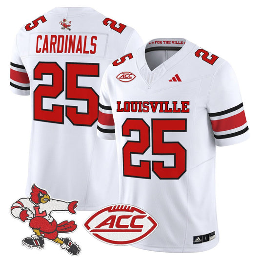 Cardinals Jersey #25 Louisville Cardinals 1980s Throwback Stitched White
