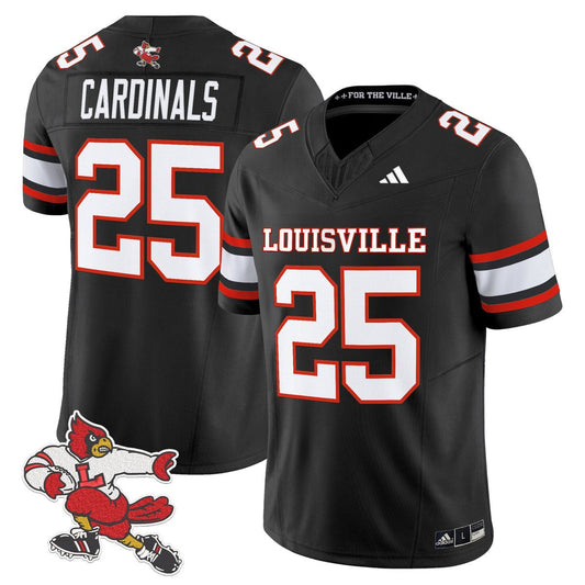 Cardinals Jersey #25 Louisville Cardinals 1980s Throwback Stitched Black