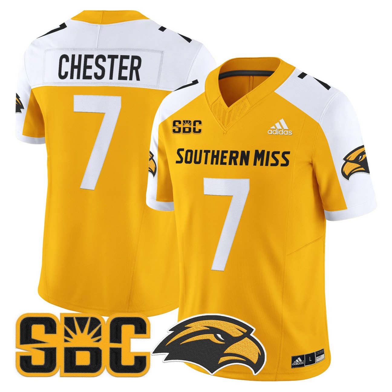 Carl Chester Jersey #7 Southern Miss Golden Eagles 2025 Vapor Limited Stitched
