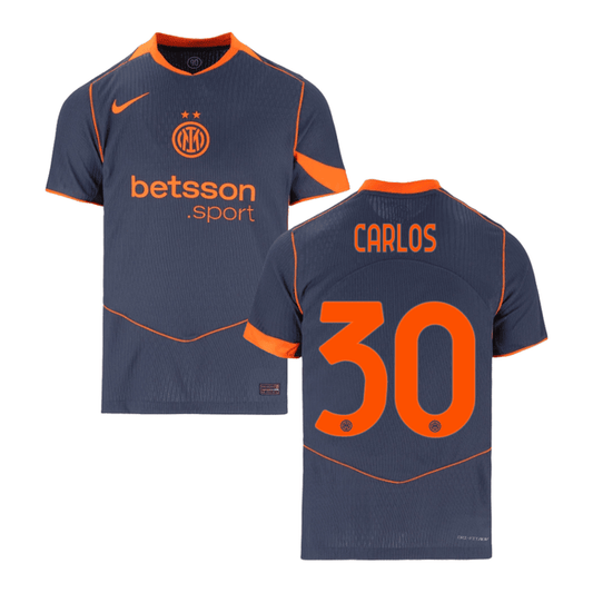 Carlos Augusto 30 Inter Milan 2025-26 Third Match Jersey – Gray