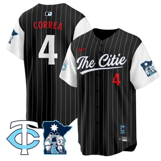 Carlos Correa Jersey #4 Minnesota Twins 2025 City Connect Concept Stitched Black