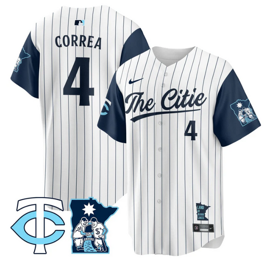 Carlos Correa Jersey #4 Minnesota Twins 2025 City Connect Concept Stitched White