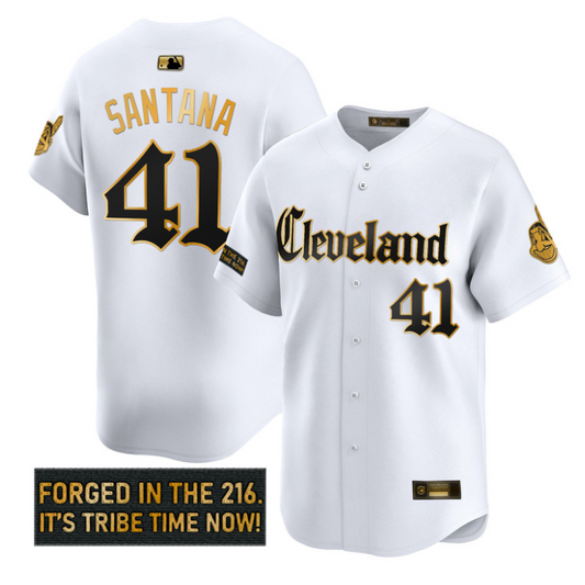 Gabriel Arias Jersey #13 Cleveland Indians Gothic Iron Edition Black Gold