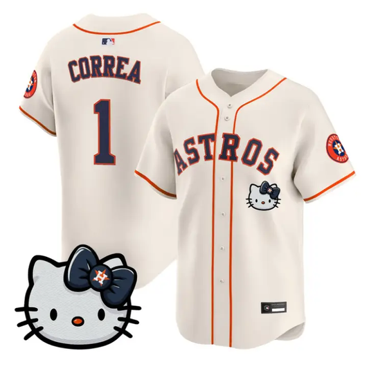 Carlos Correa Jersey #1 Houston Astros Hello Kitty Premier Stitched
