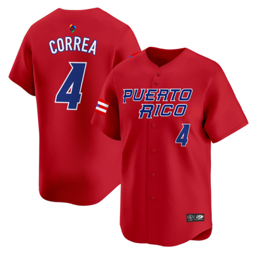 Carlos Correa Jersey #4 Puerto Rico Baseball Classic 2026 Roster Stitched