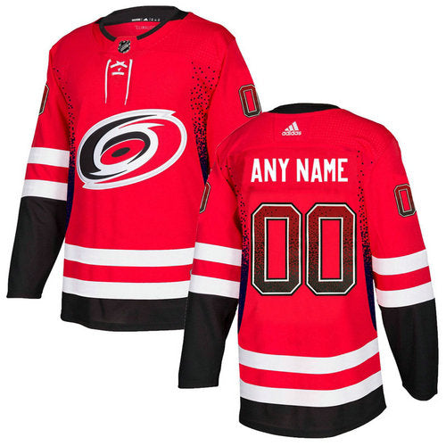 Carolina Hurricanes Red Customized Drift Fashion Jersey