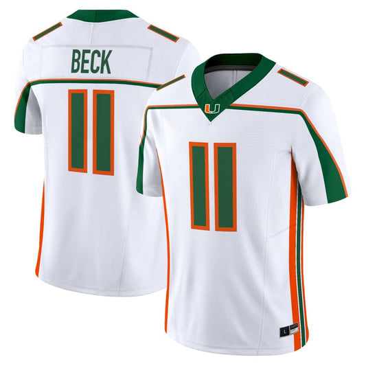 Carson Beck Jersey #11 Miami Hurricanes Throwback 2025 Vapor Limited Stitched