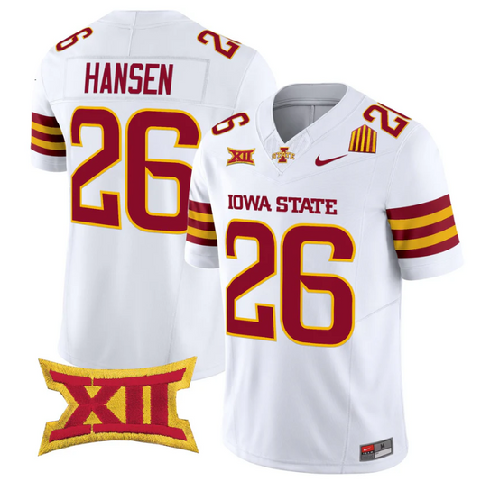Carson Hansen Jersey #26 Iowa State Cyclones 2025 Limited Stitched White