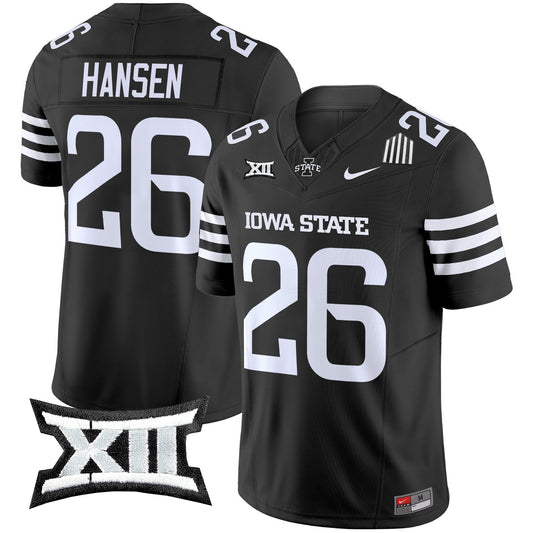 Carson Hansen Jersey #26 Iowa State Cyclones 2025 Stitched Black