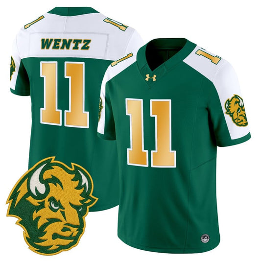 Carson Wentz Jersey #11 North Dakota State Bison Limited Stitched Green Alter