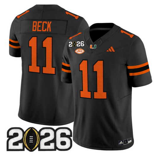 Carson Beck Jersey #11 Miami Hurricanes 2026 CFP Final Stitched Black