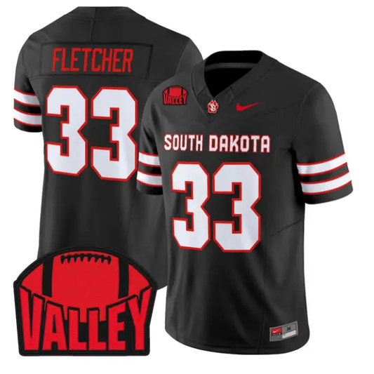 Carson Fletcher Jersey #33 South Dakota 2026 Vapor Limited Stitched