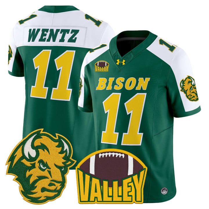 Carson Wentz Jersey #11 North Dakota State Bison 2025 Limited Stitched
