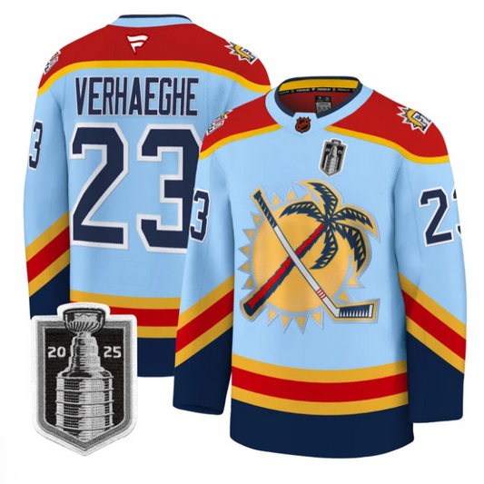 Carter Verhaeghe Jersey #23 Florida Panthers 2025 Stanley Cup Final Stitched Blue