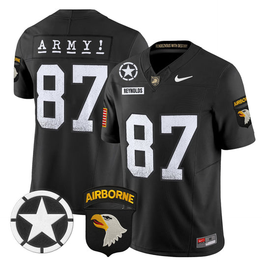 Casey Reynolds Jersey #87 Army Black Knights 2025 Screaming Eagles Black