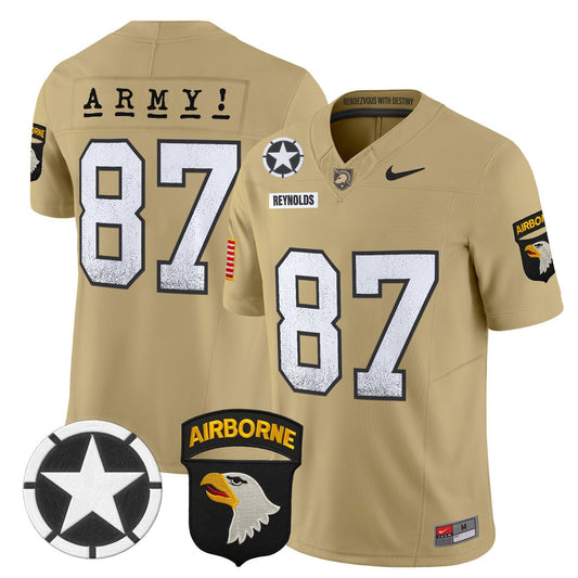 Casey Reynolds Jersey #87 Army Black Knights 2025 Screaming Eagles Tan