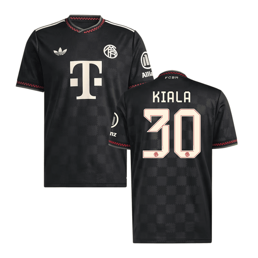Cassiano Kiala #30 Bayern Munich 2025-26 Third Men Jersey – Black
