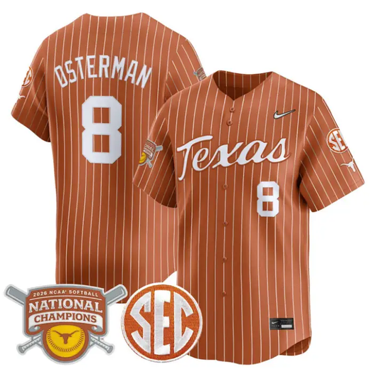 Cat Osterman Jersey #8 Texas Longhorns 2026 Champions Stitched