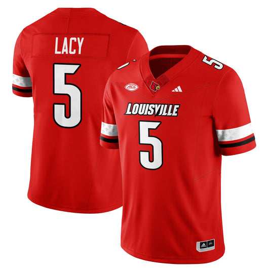 Caullin Lacy Jersey #5 Louisville Football 2025 Vapor Limited Stitched Red