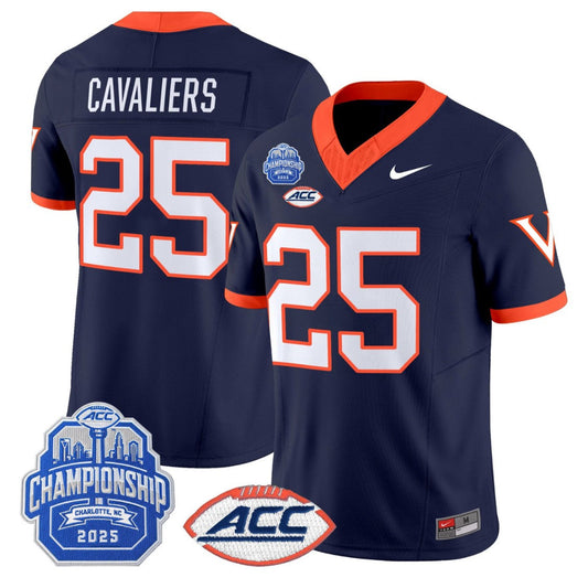 Cavaliers Jersey #25 Virginia Cavaliers 2025 ACC Championship Stitched