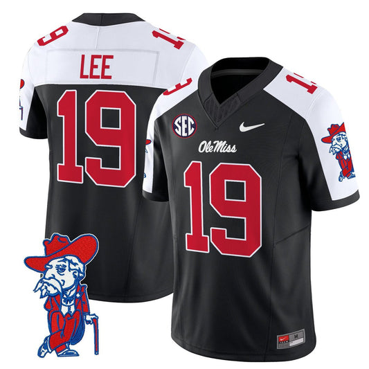 Cayden Lee Jersey #19 Ole Miss Rebels 2025 Limited V2 Stitched Black Alternate