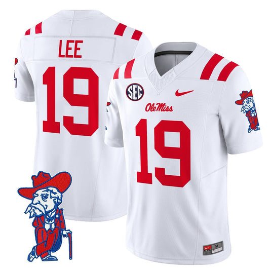 Cayden Lee Jersey #19 Ole Miss Rebels 2025 Limited V2 Stitched White