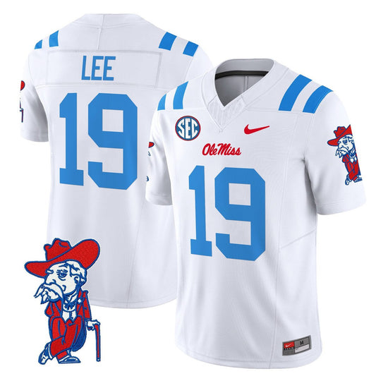 Cayden Lee Jersey #19 Ole Miss Rebels 2025 Limited V2 Stitched White Limited
