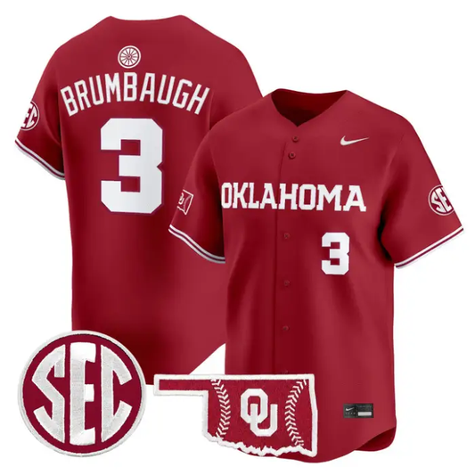 Cayden Brumbaugh Jersey #3 Oklahoma Sooners Baseball 2026 Vapor Stitched