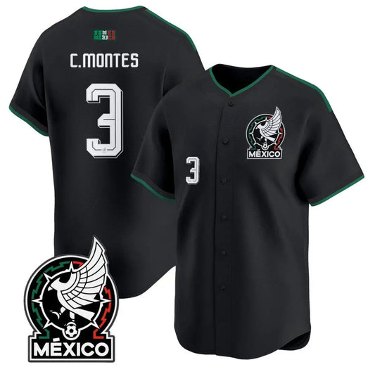 César Montes Jersey #3 Mexico 2026 National Team Vapor Baseball Stitched