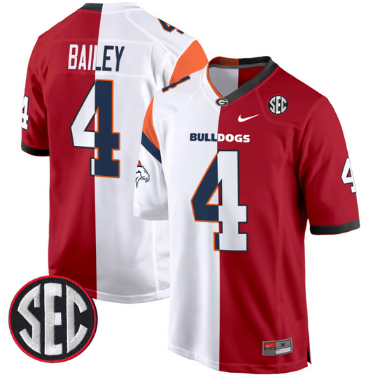 Champ Bailey Jersey #4 Georgia Bulldogs Split Football Game All Stitched