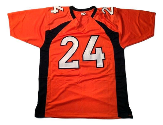 Champ Bailey Jersey #24 Custom Unsigned Football Jerseys Stitched Orange