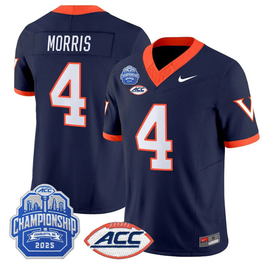 Chandler Morris Jersey #4 Virginia Cavaliers 2025 ACC Championship Stitched