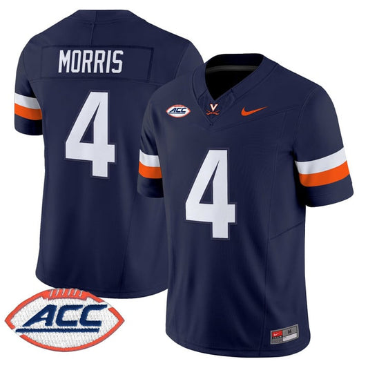 Chandler Morris Jersey #4 Virginia Cavaliers 2025 Stitched