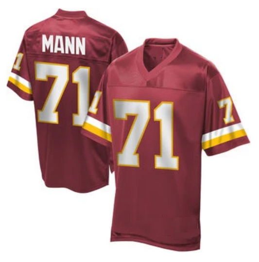 Charles Mann Jersey Washington Redskins Custom Throwback Football Burgandy