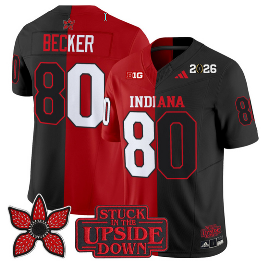 Charlie Becker Jersey #80 Indiana Hoosiers Upside Down Edition Vapor Stitched