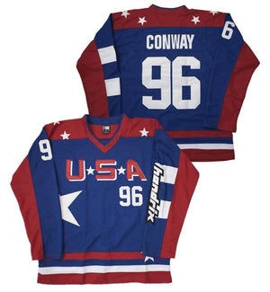 Charlie Conway #96 Mighty Ducks Team Usa Hockey Jersey