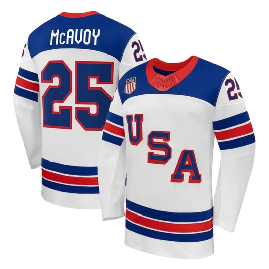 Charlie McAvoy Jersey Team USA Winter Olympics 2026 Hockey Premium STITCHED White