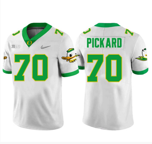 Charlie Pickard Jersey #70 Oregon Ducks Football White