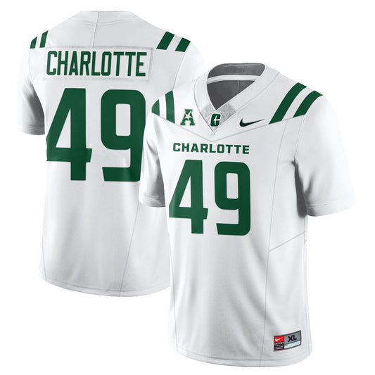 Charlotte Jersey #49 Charlotte 49ers Football 2025 Vapor Limited Stitched White