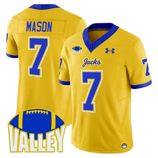 Chase Mason Jersey #7 South Dakota State Jackrabbits 2025 Stitched Gold