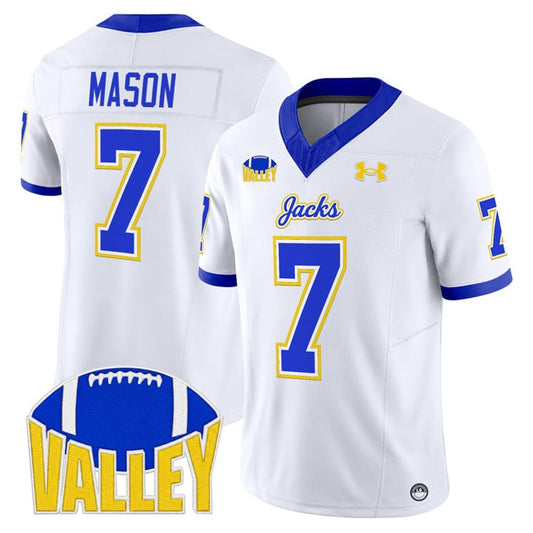 Chase Mason Jersey #7 South Dakota State Jackrabbits 2025 Stitched White