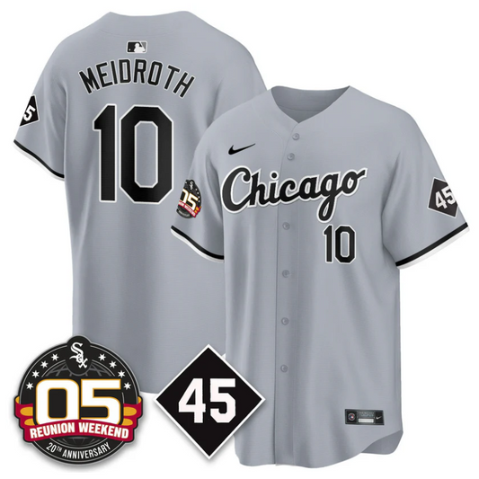 Chase Meidroth Jersey #10 Chicago White Sox 2025 Reunion Weekend Gray