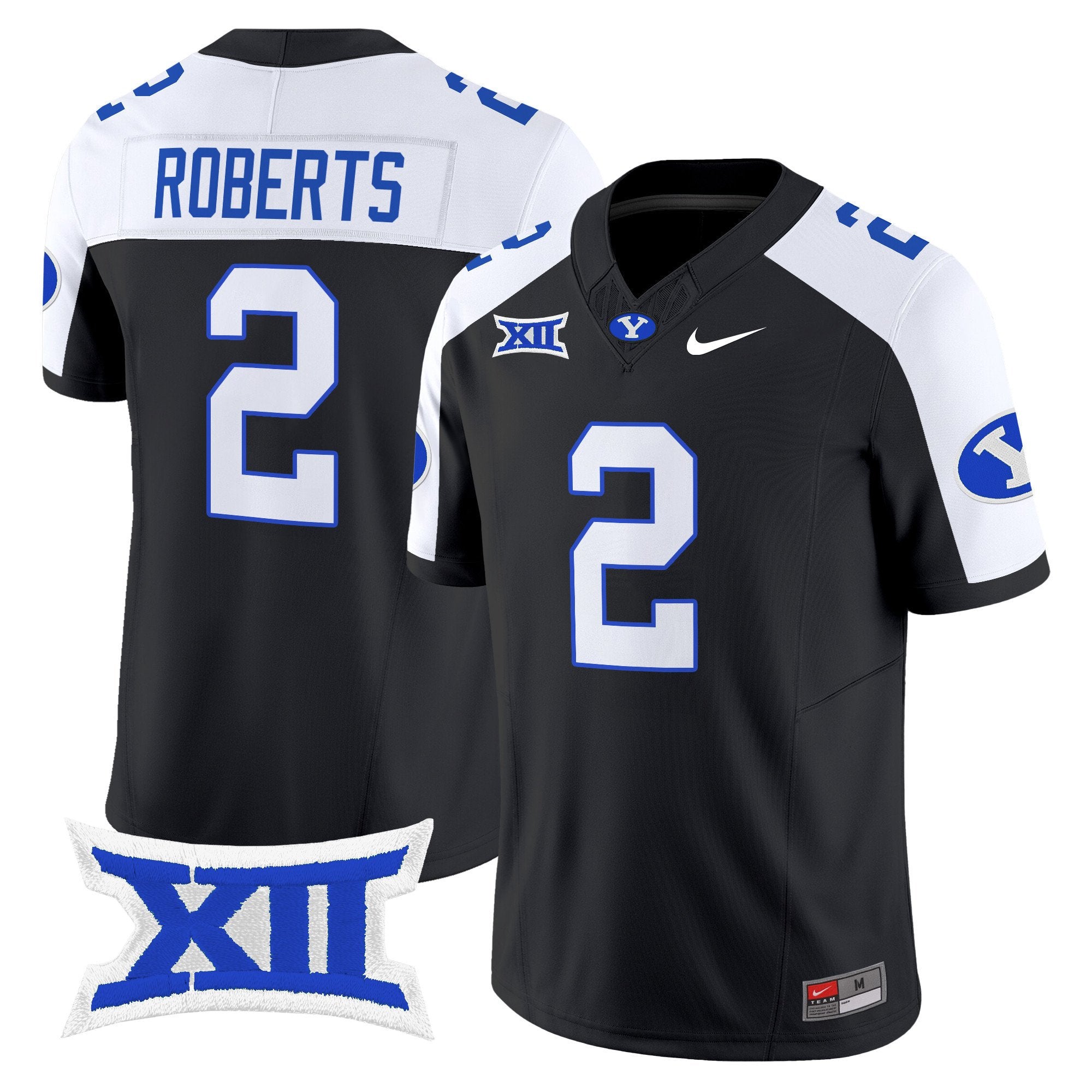Chase Roberts Jersey #2 BYU Cougars 2025 Vapor Limited Stitched Black Alternate