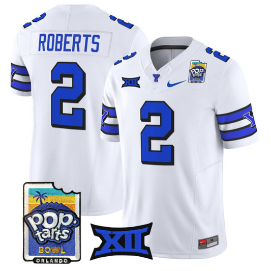 Chase Roberts Jersey #2 BYU Cougars 2025 Pop-Tarts Patch Stitched