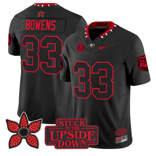 Chauncey Bowens Jersey #33 Georgia Bulldogs Stranger Things Edition Vapor Stitched