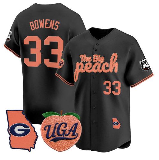 Chauncey Bowens Jersey #33 Georgia Bulldogs The Big Peach Baseball Stitched