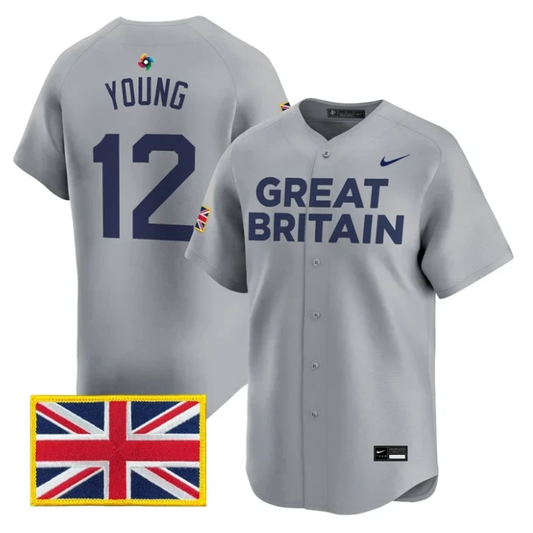 Chavez Young Jersey #12 Team Great Britain 2026 World Baseball Stitched