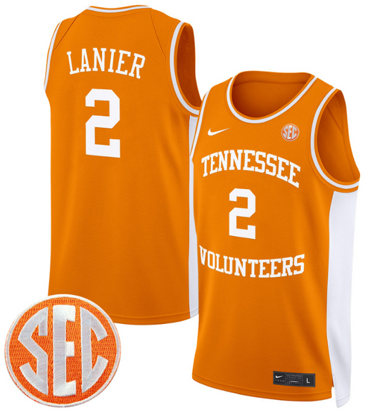 Chaz Lanier Jersey #2 Tennessee Vols 2024 Swingman Basketball Orange