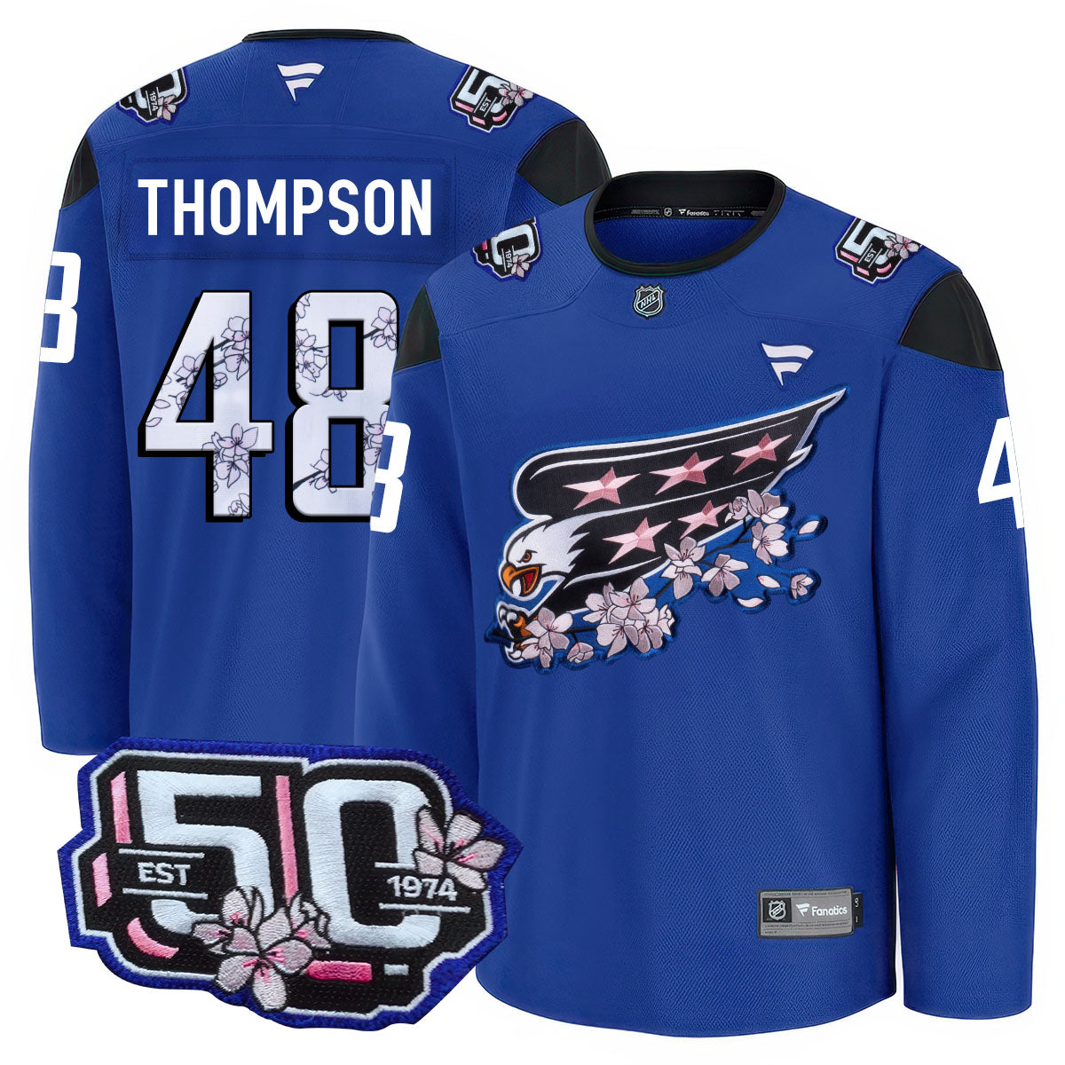 Men Washington Capitals 50th Anniversary Premium Jersey - All Stitched