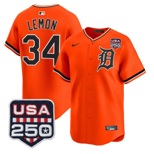 Chet Lemon Jersey #34 Detroit Tigers 2026 Alternate Vapor Limited Stitched